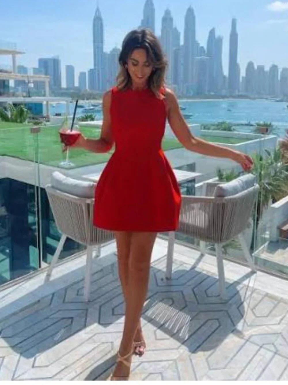 Zara Womens Mini Dress S Red Voluminous Structured Cocktail 2487/707 NWT